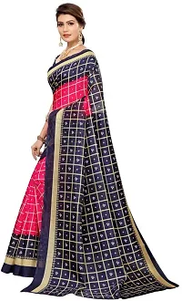 Beautiful Art Silk Saree with Blouse Piece-thumb1