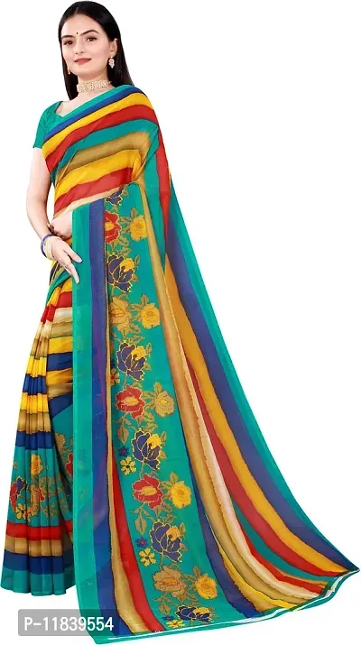 Beautiful Georgette Saree with Blouse piece-thumb0