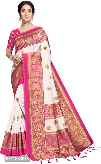 Beautiful Art Silk Saree with Blouse Piece