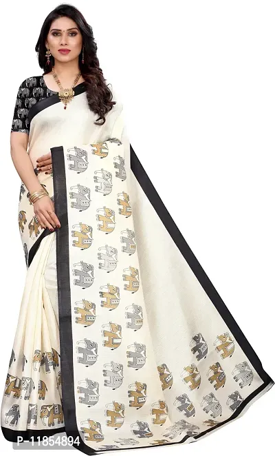 Beautiful Art Silk Saree with Blouse piece-thumb0