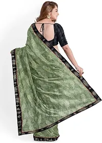 Beautiful Lycra Saree with Blouse Piece-thumb1