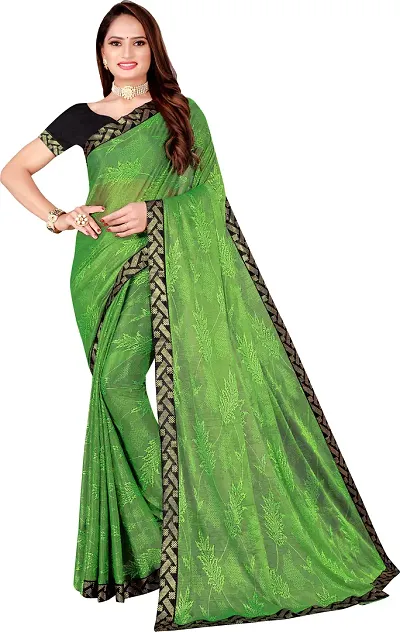  Lycra Saree with Blouse piece 