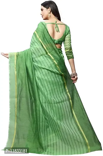 Beautiful Cotton Silk Saree with Blouse Piece-thumb2