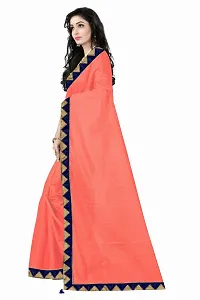 Beautiful Art Silk Saree with Blouse Piece-thumb1