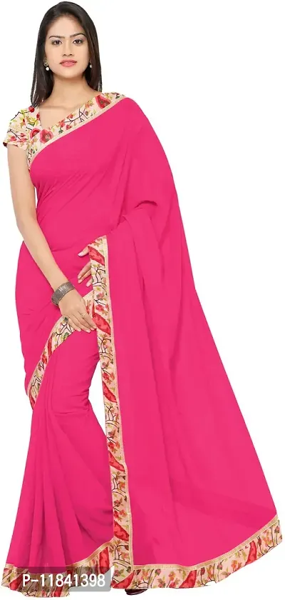 Beautiful Georgette Saree with Blouse piece-thumb0