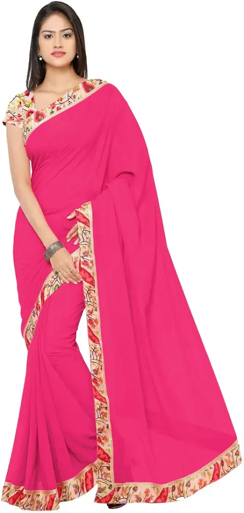 Hot Selling Georgette Saree with Blouse piece 