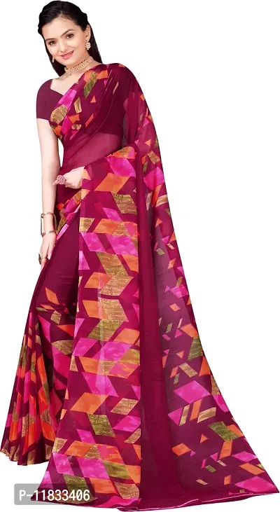 Beautiful Georgette Saree with Blouse Piece-thumb2