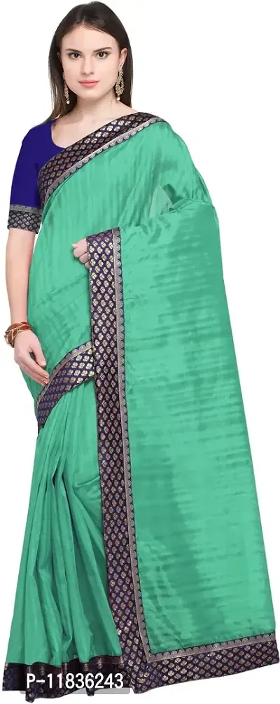 Beautiful Art Silk Saree with Blouse Piece-thumb0