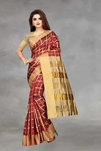 Beautiful Art Silk Saree with Blouse Piece-thumb1