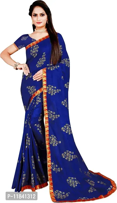 Beautiful Art Silk Saree with Blouse piece-thumb0