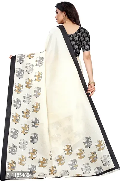 Beautiful Art Silk Saree with Blouse piece-thumb4