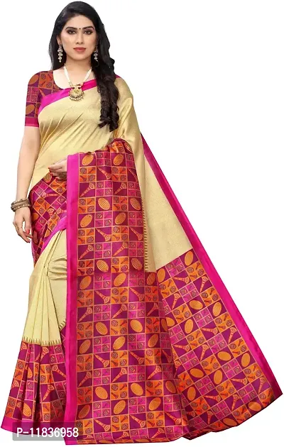 Beautiful Art Silk Saree with Blouse Piece