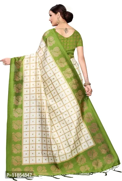 Beautiful Art Silk Saree with Blouse piece-thumb4