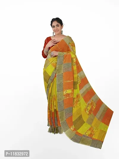 Beautiful Georgette Saree with Blouse Piece-thumb0