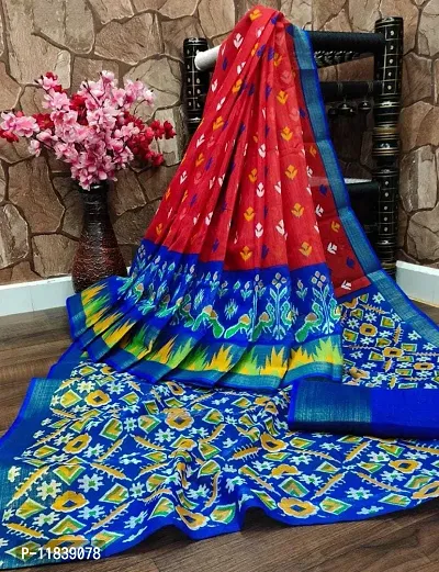 Beautiful Art Silk Saree with Blouse Piece-thumb0