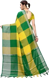 Beautiful Silk Blend Saree with Blouse Piece-thumb1