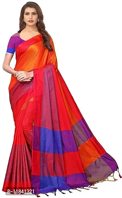 Beautiful Art Silk Saree with Blouse piece-thumb0