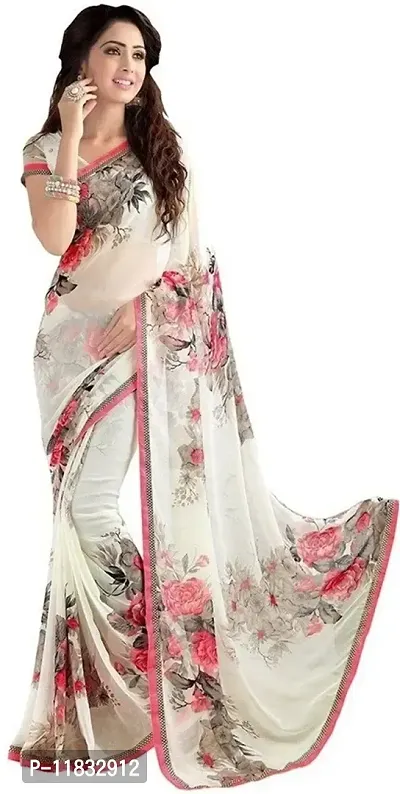 Beautiful Georgette Saree with Blouse Piece-thumb0