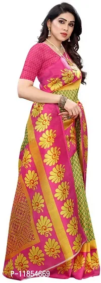 Beautiful Art Silk Saree with Blouse piece-thumb3