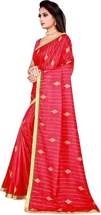 Beautiful Art Silk Saree with Blouse piece-thumb2