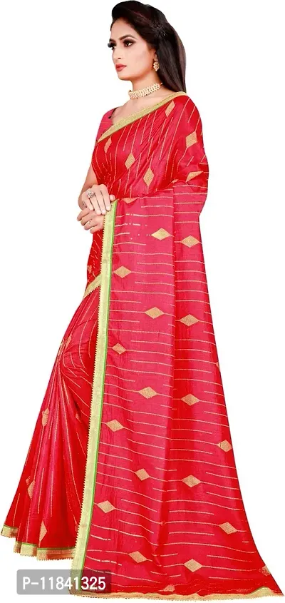 Beautiful Art Silk Saree with Blouse piece-thumb3