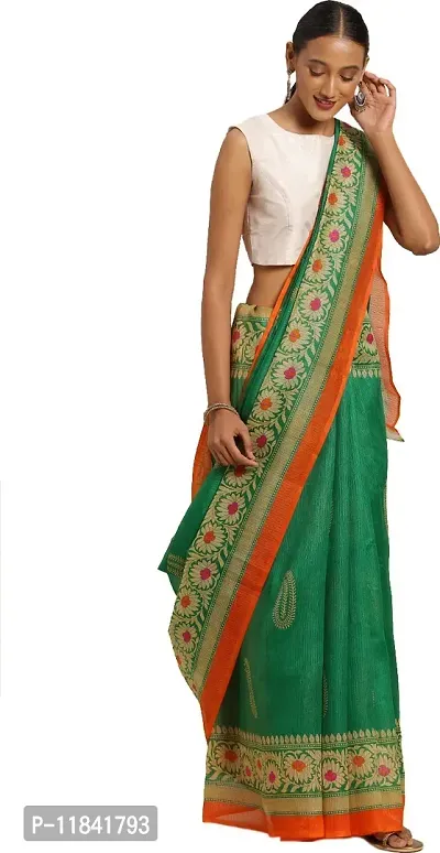 Beautiful Art Silk Saree with Blouse piece