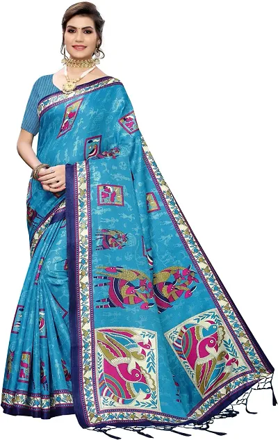 Saree Swarg Art Silk Printed Saree With Blouse SST-237