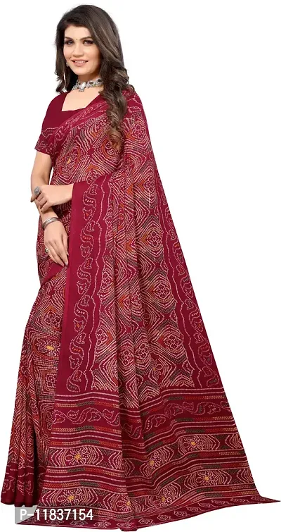 Beautiful Georgette Saree with Blouse Piece-thumb2