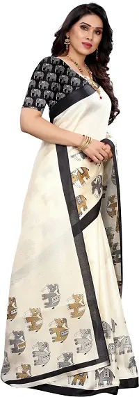 Beautiful Art Silk Saree with Blouse piece-thumb2