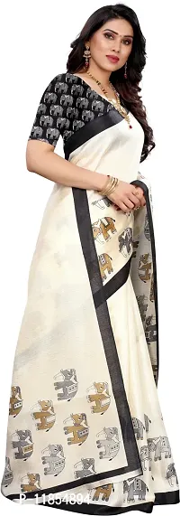 Beautiful Art Silk Saree with Blouse piece-thumb3