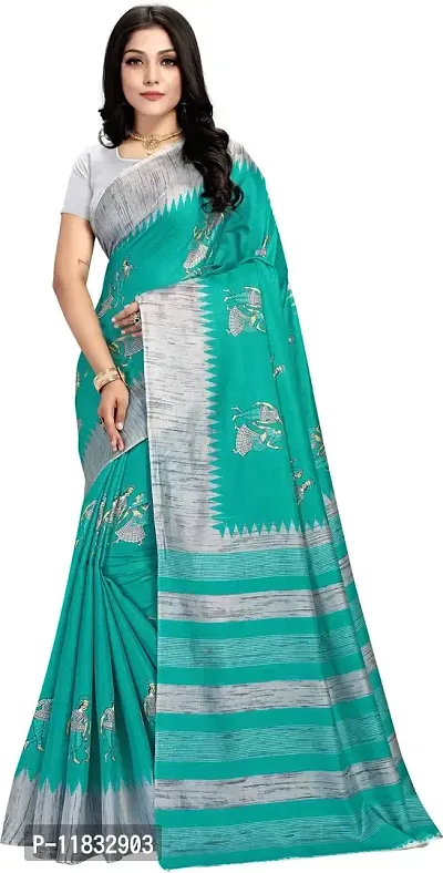 Beautiful Art Silk Saree with Blouse Piece