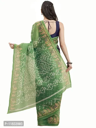 Beautiful Art Silk Saree with Blouse Piece-thumb2