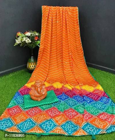 Beautiful Art Silk Saree with Blouse Piece-thumb0