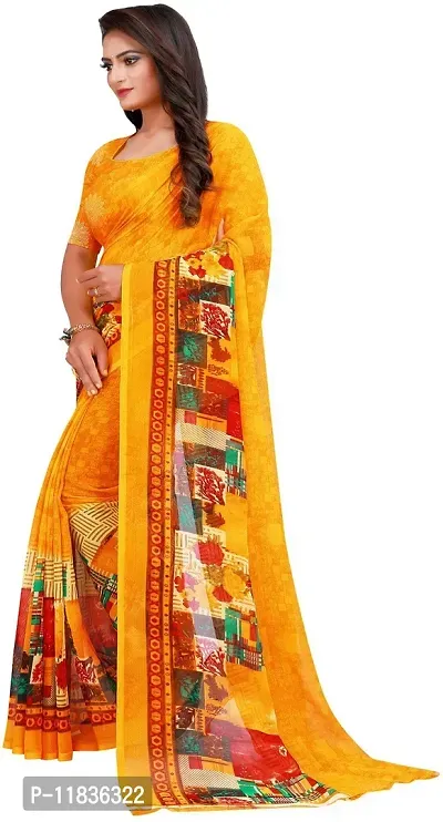 Beautiful Georgette Saree with Blouse Piece-thumb2