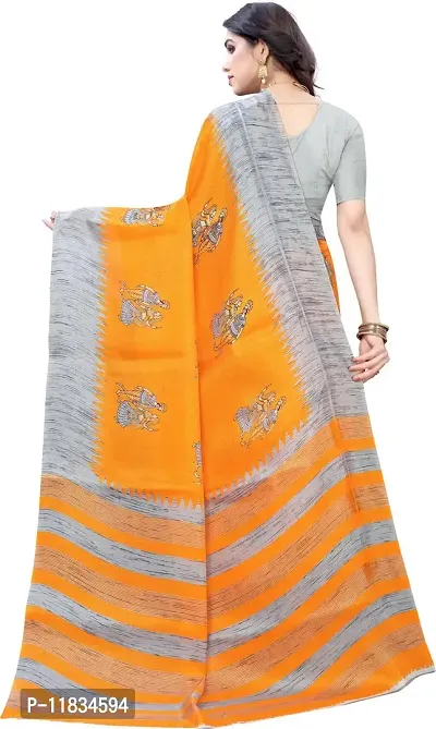 Beautiful Cotton Silk Saree with Blouse Piece-thumb2