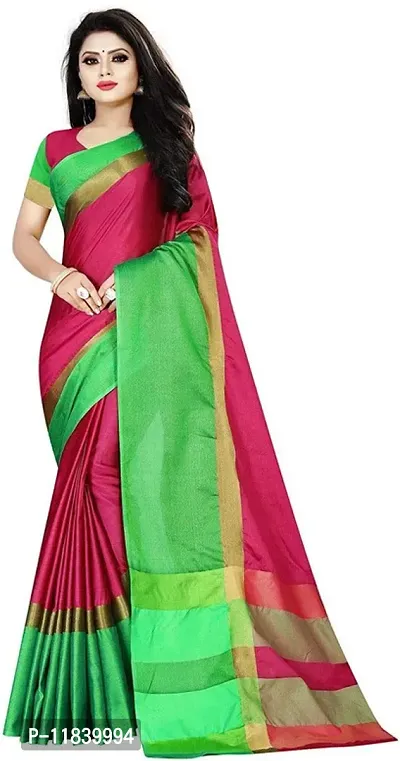 Beautiful Art Silk Saree with Blouse piece-thumb0