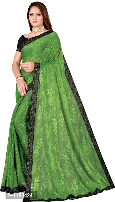 Beautiful Lycra Saree with Blouse Piece-thumb2