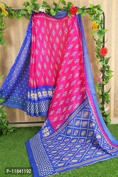 Beautiful Art Silk Saree with Blouse piece-thumb0