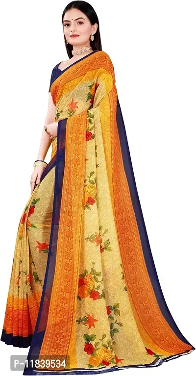 Beautiful Georgette Saree with Blouse piece-thumb0