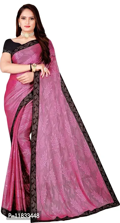 Beautiful Lycra Saree with Blouse Piece-thumb0