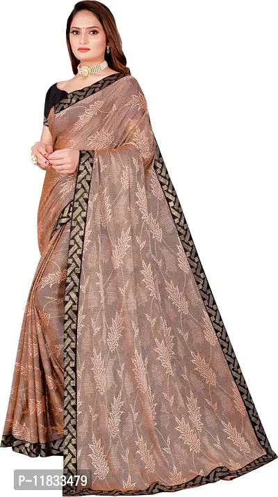 Beautiful Lycra Saree with Blouse Piece-thumb2