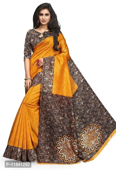 Beautiful Art Silk Saree with Blouse piece-thumb0