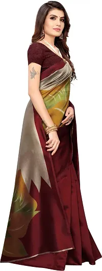 Beautiful Art Silk Saree with Blouse Piece-thumb1