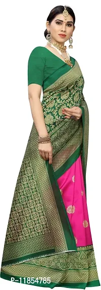 Beautiful Art Silk Saree with Blouse piece-thumb3