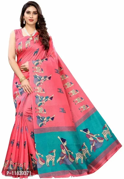 Beautiful Art Silk Saree with Blouse piece-thumb0