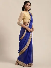 Beautiful Art Silk Saree with Blouse Piece-thumb1