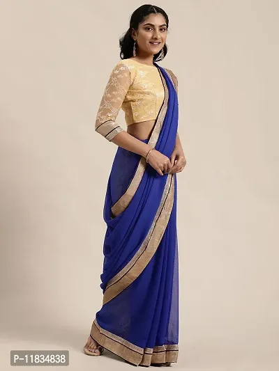 Beautiful Art Silk Saree with Blouse Piece-thumb2