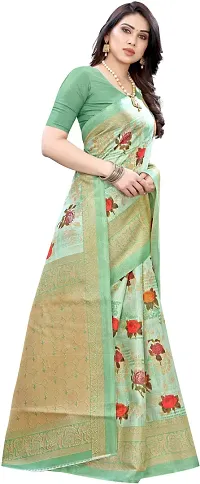 Beautiful Art Silk Saree with Blouse piece-thumb2