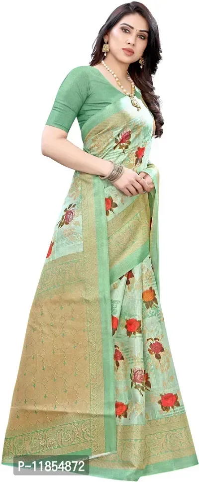 Beautiful Art Silk Saree with Blouse piece-thumb3