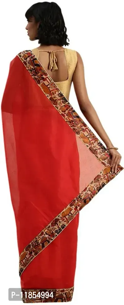 Beautiful Art Silk Saree with Blouse piece-thumb4